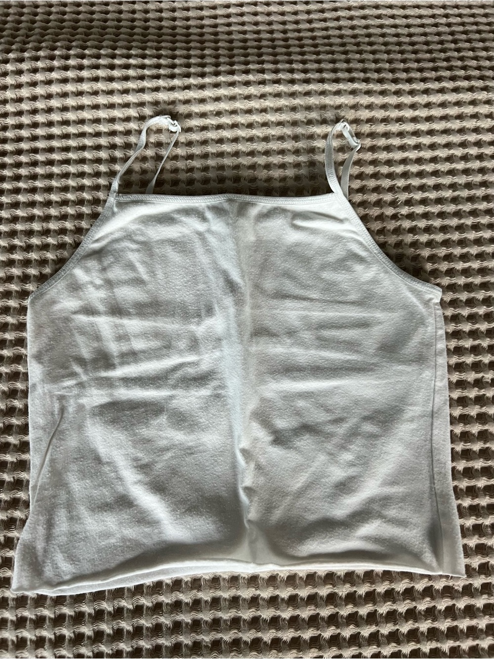 White Women's Square-Neck Tank Top - Brand Unknown